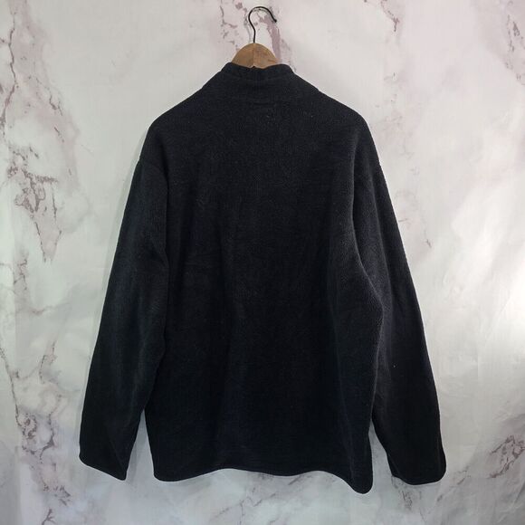 Patagonia Synchilla Mens XXL Black Fleece Pullover Quarter Zip Vintage 90s - Picture 5 of 11